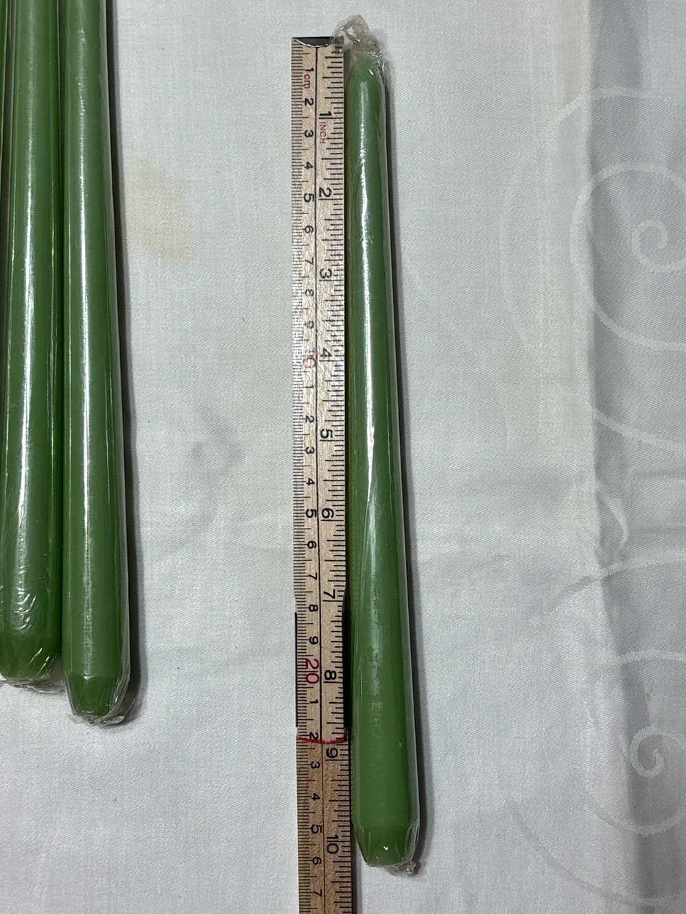 Embers Sea Grass Green Taper Candles 10” Unscented Set of 6 New